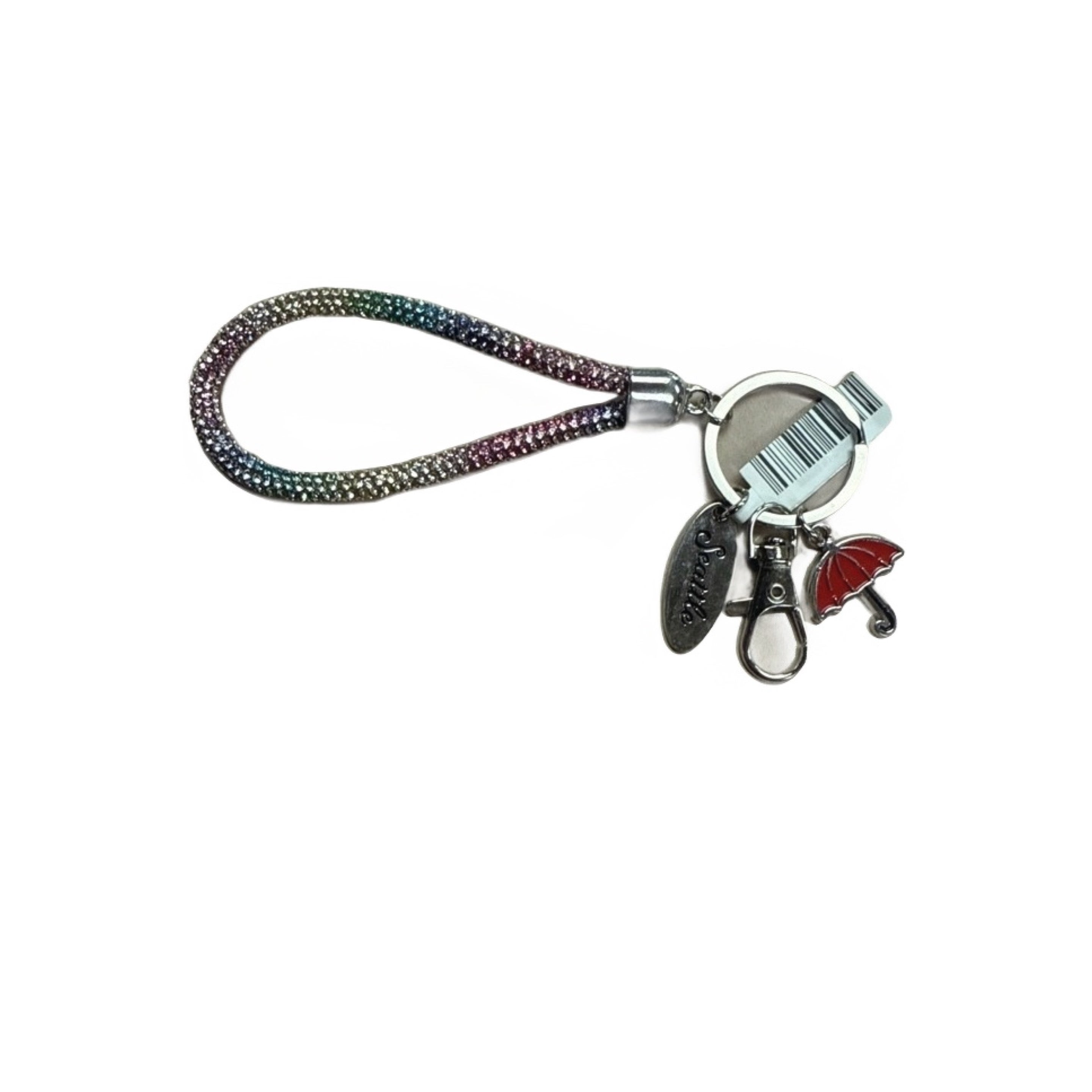 11088 Sea Rhinestone Loop Keychain