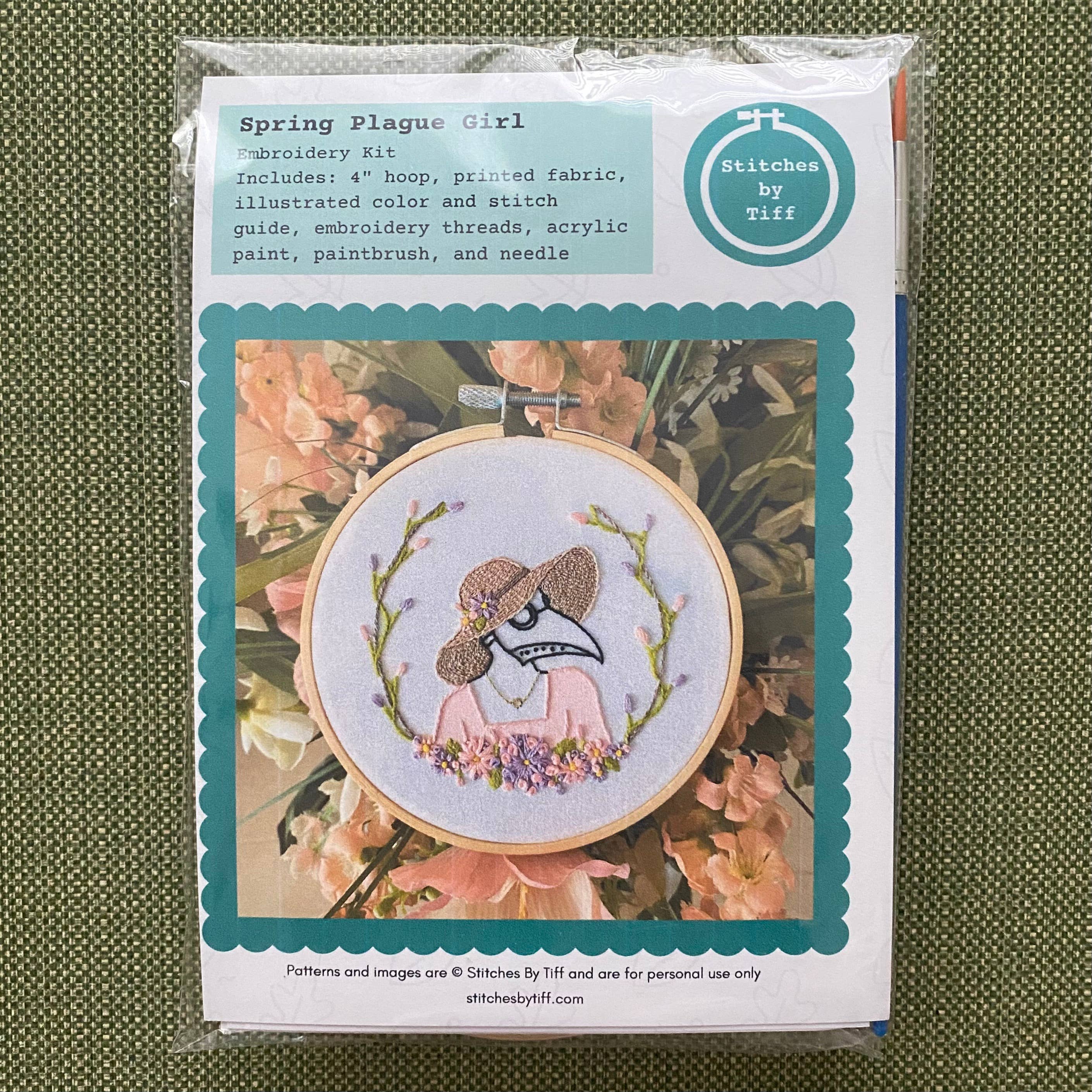 Spring Plague Doctor Girl Craft DIY Embroidery Kit, photo 5 of 5