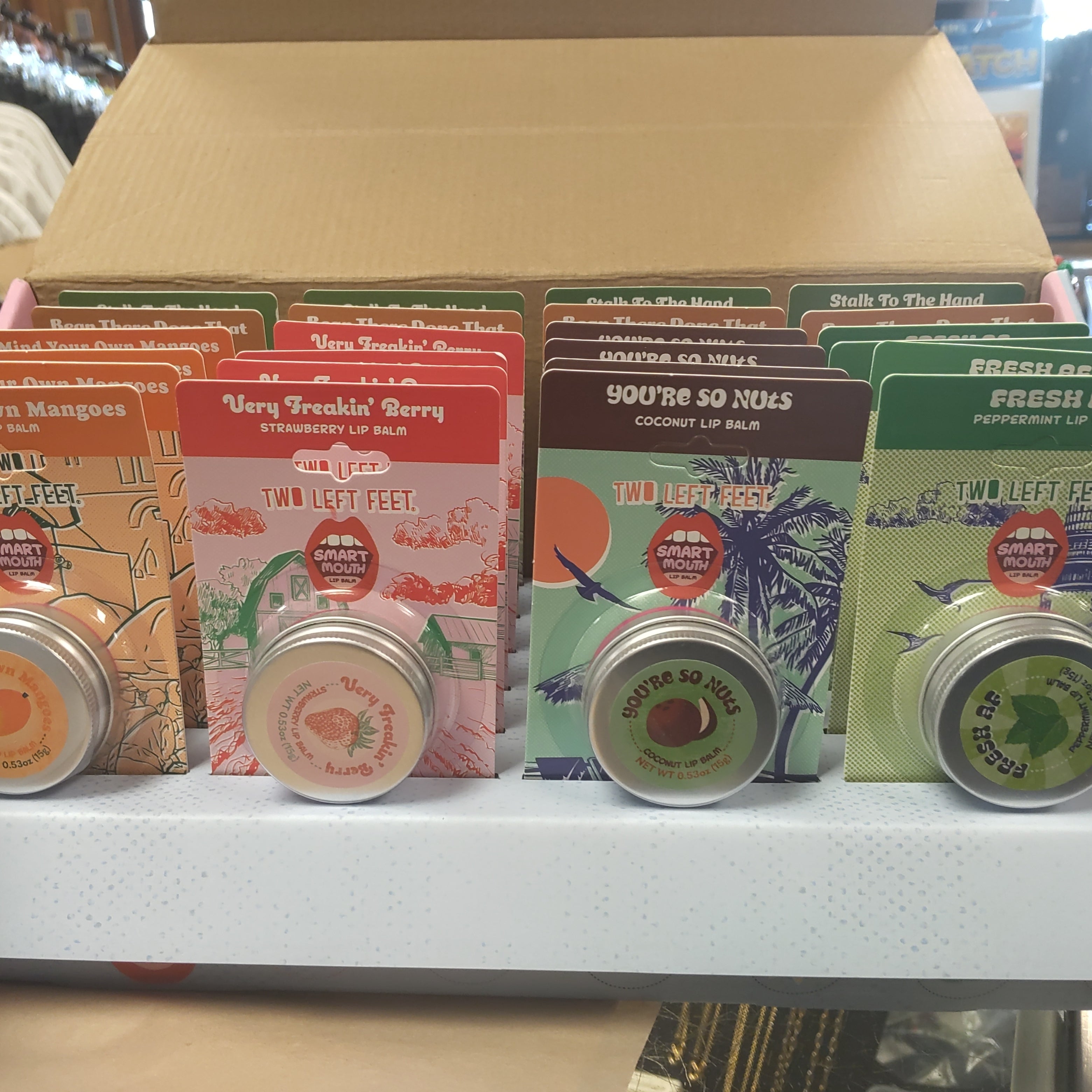 Two left feet lip balm