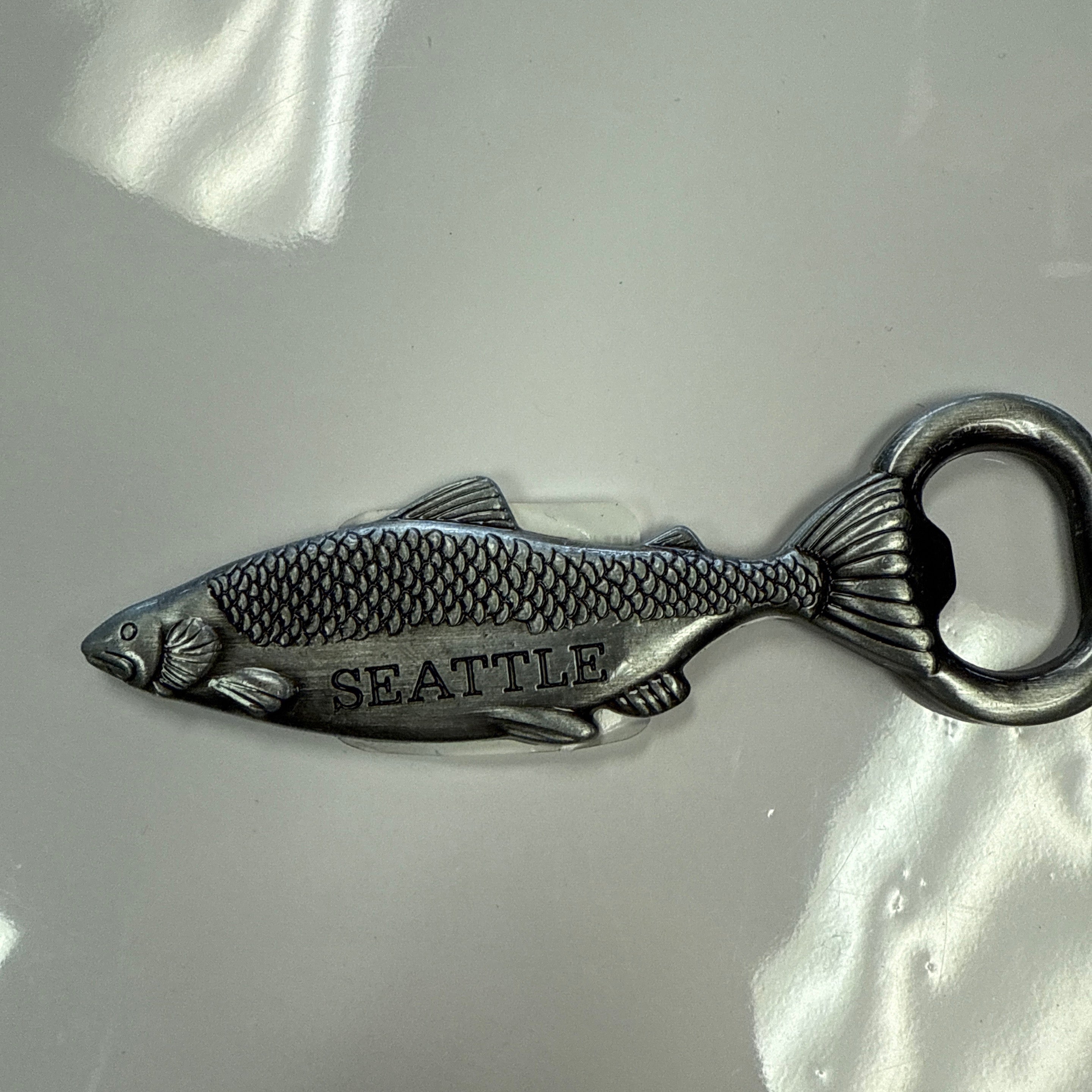 11130 pewter salmon bottle opener magnet