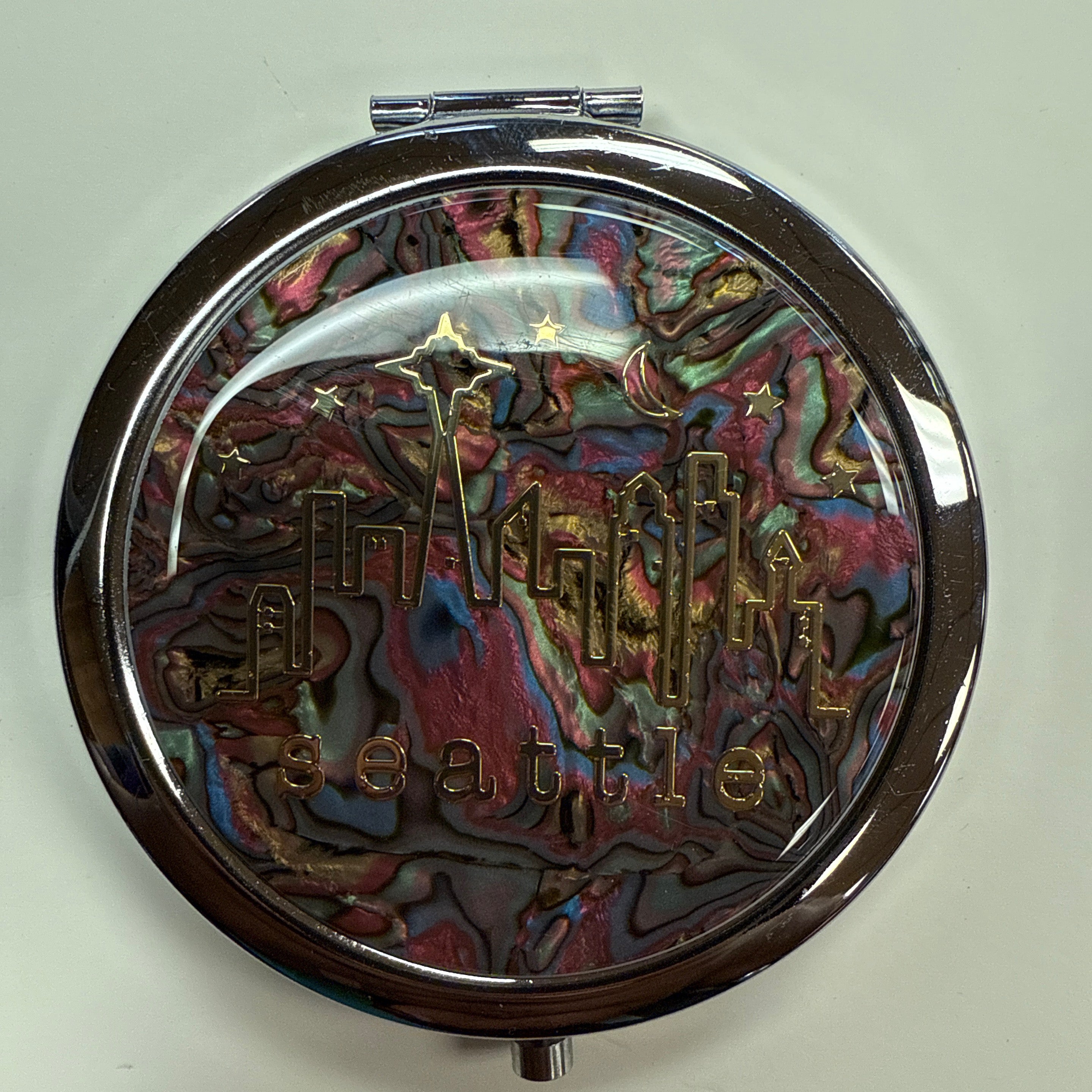 41432 Pink Marble Compact Mirror