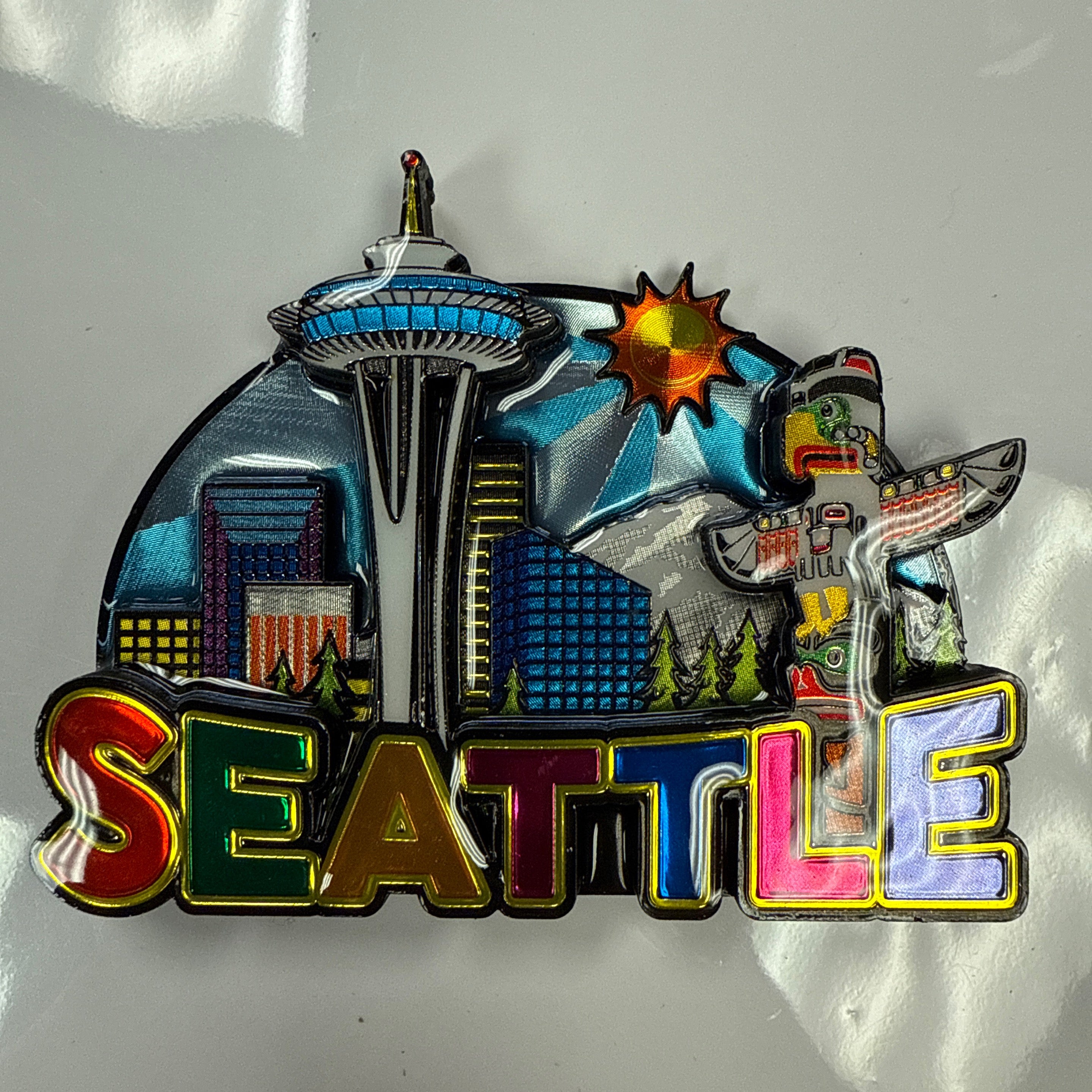 21057 Skyline Totem Foil Magnet