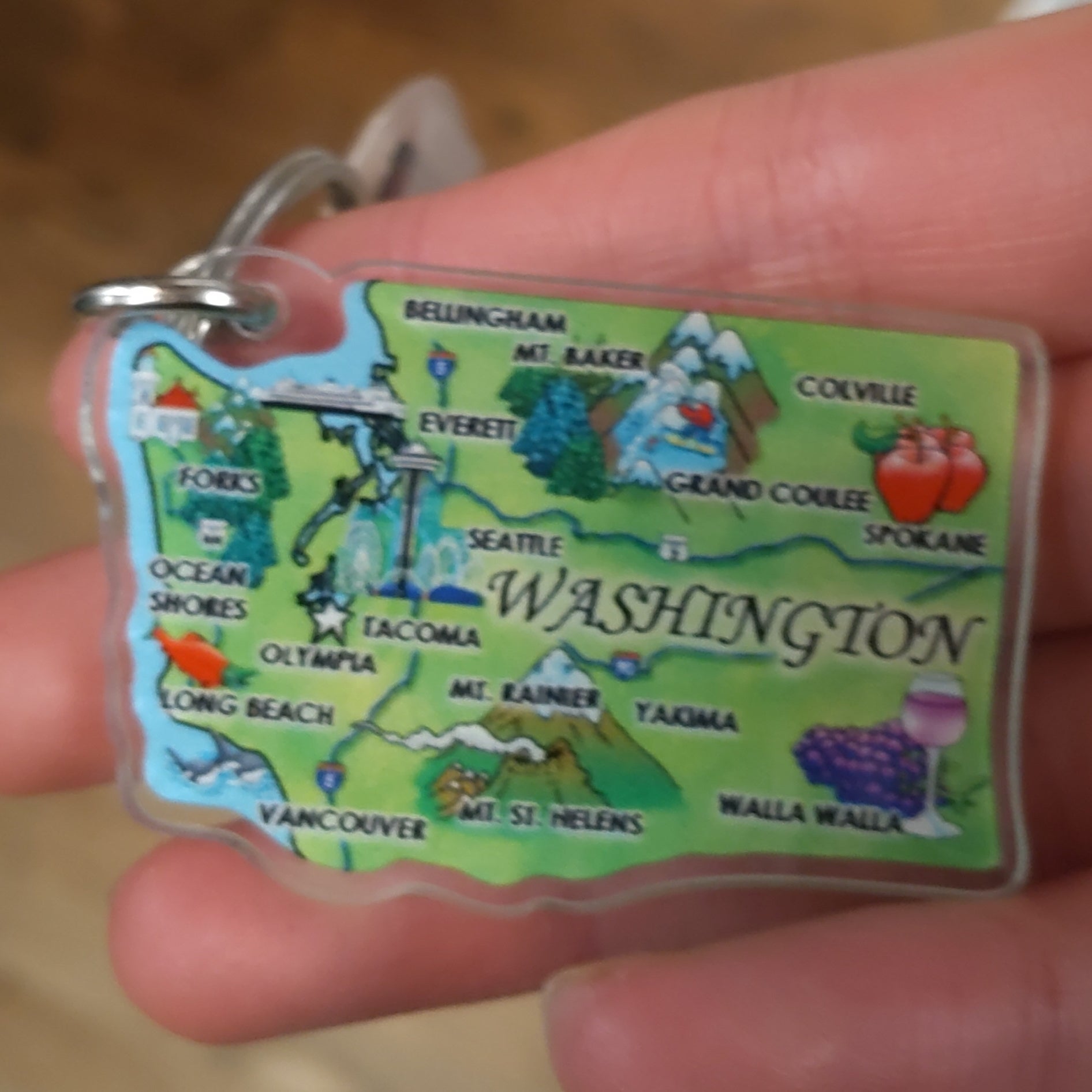 1\8" Clear Acrylic Keychain -assort By Morris Magnets
