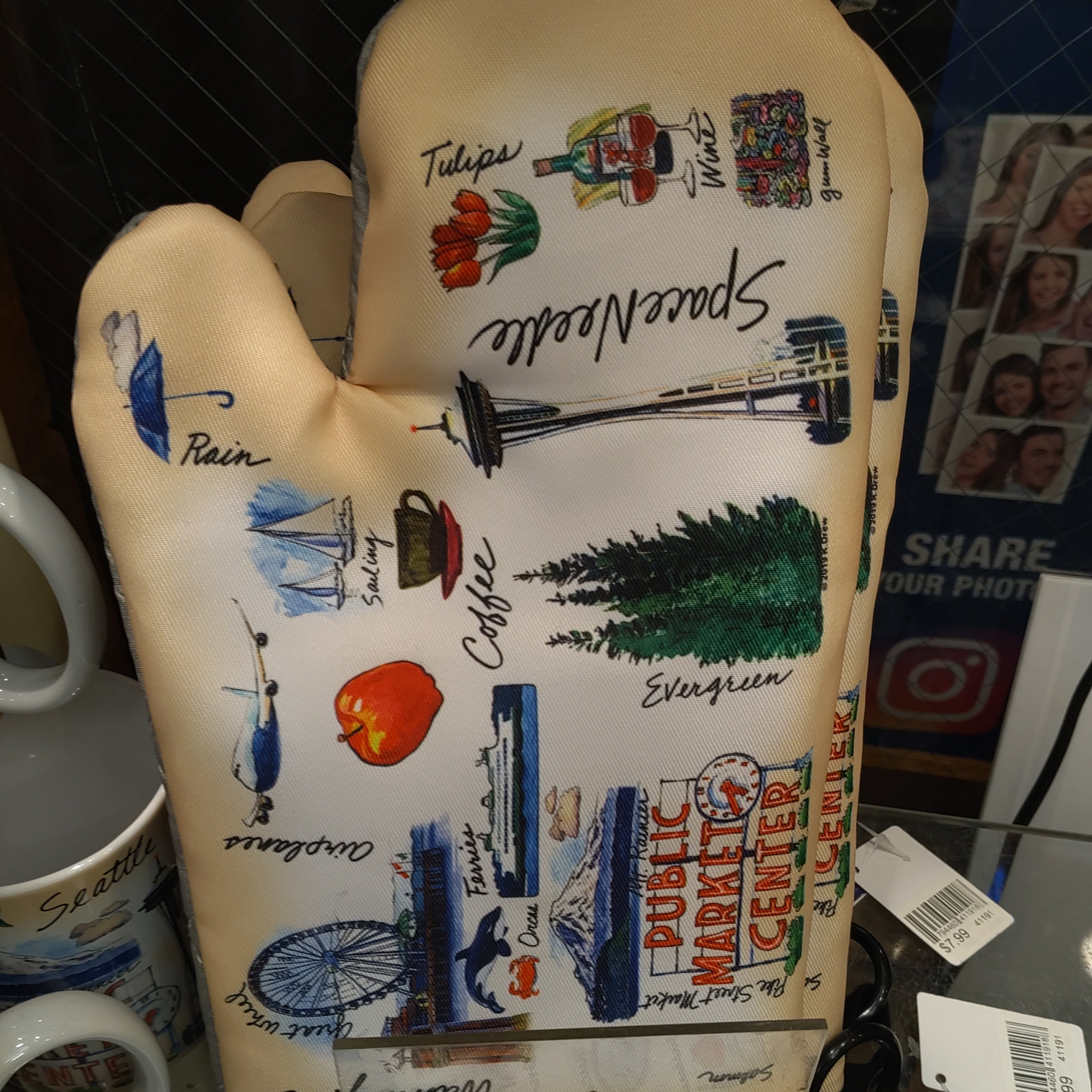 41191 Sea Icons Oven Mitt