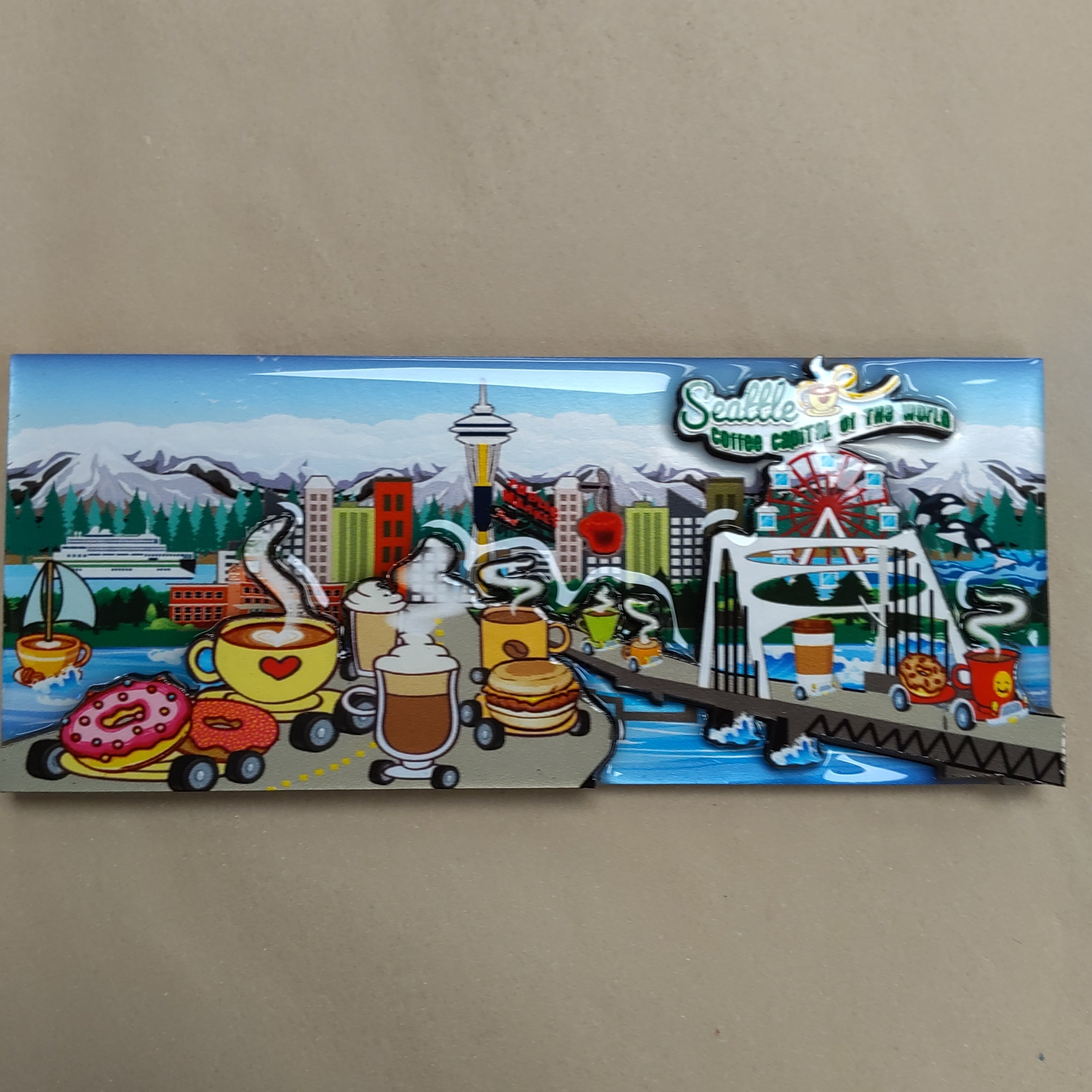 21044 SEA COFFEE CUP LRG 3D MDF MAGNET