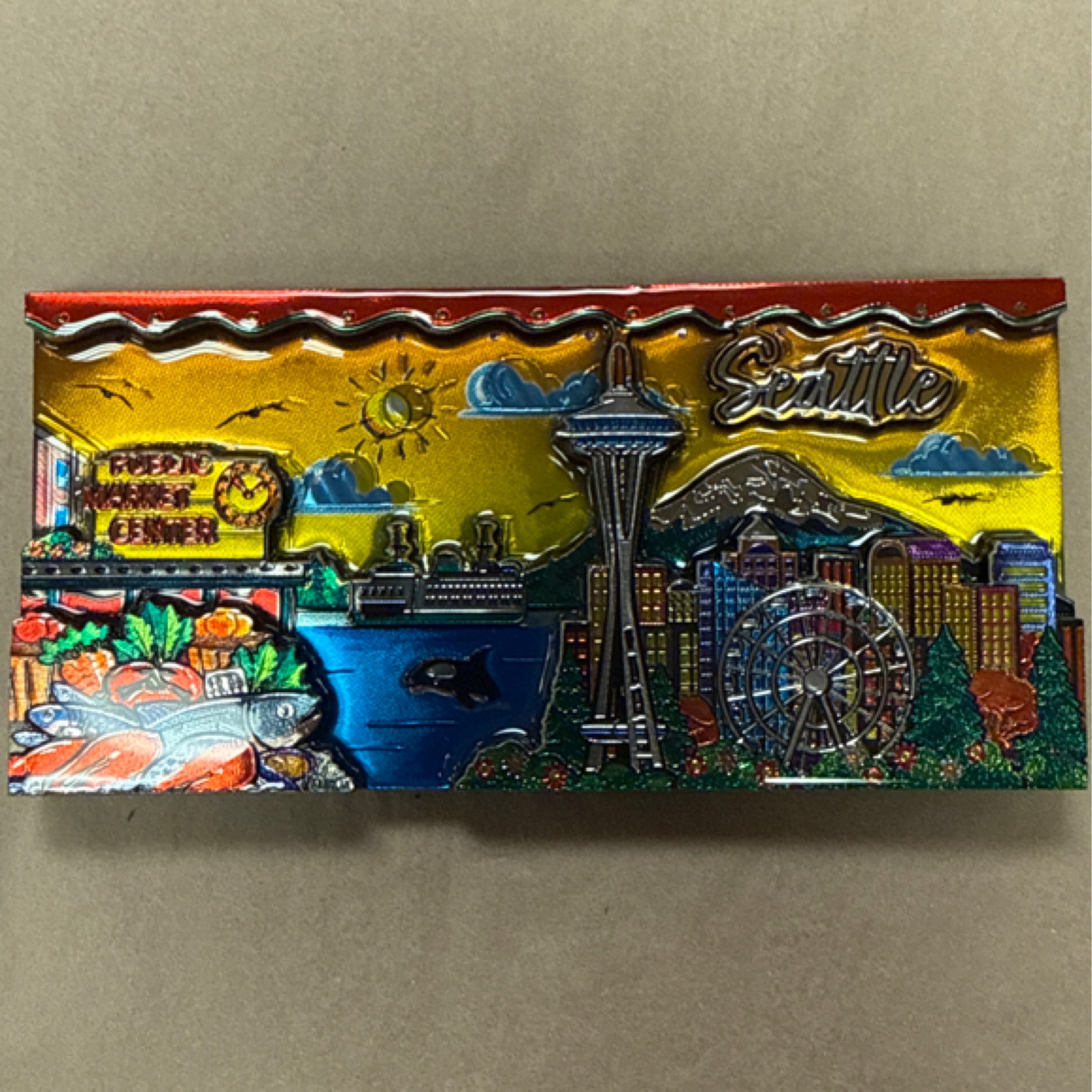 21181 SEA HANDPAINT 3D MDF MAGNET
