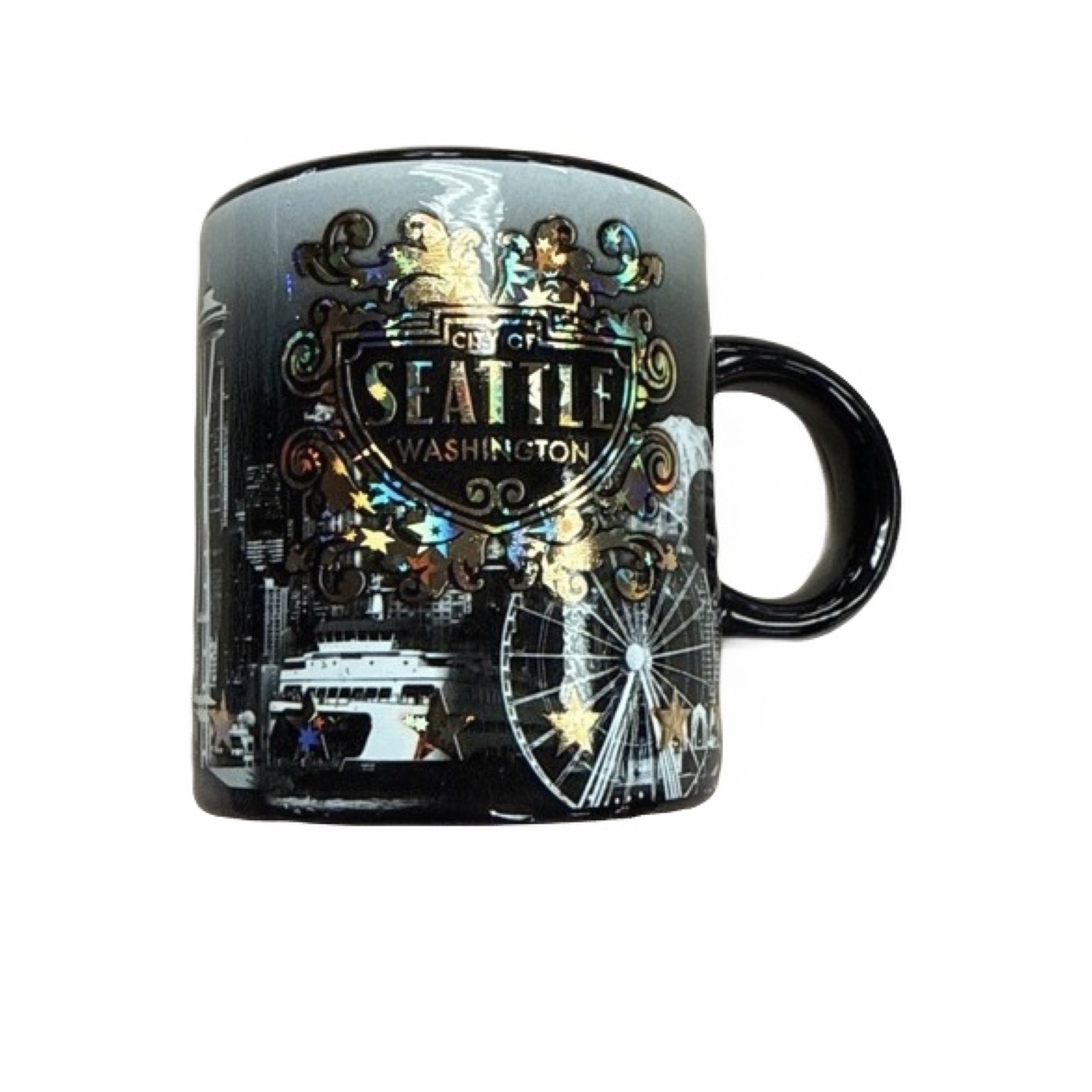 31029 Sea B&W Skyline 40Z Mini Mug