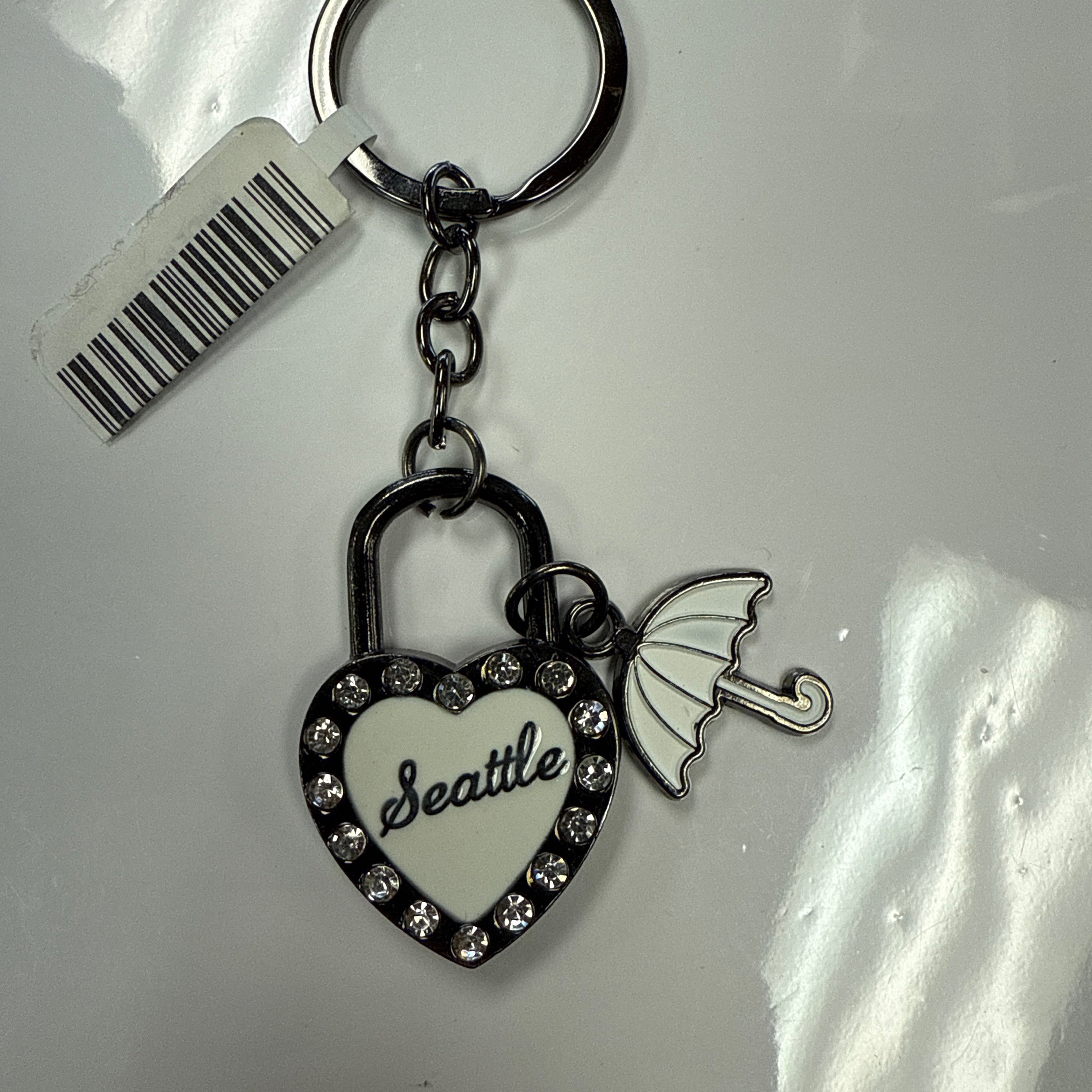 11543 SEA Black Finish Heart Shaped Charm KC
