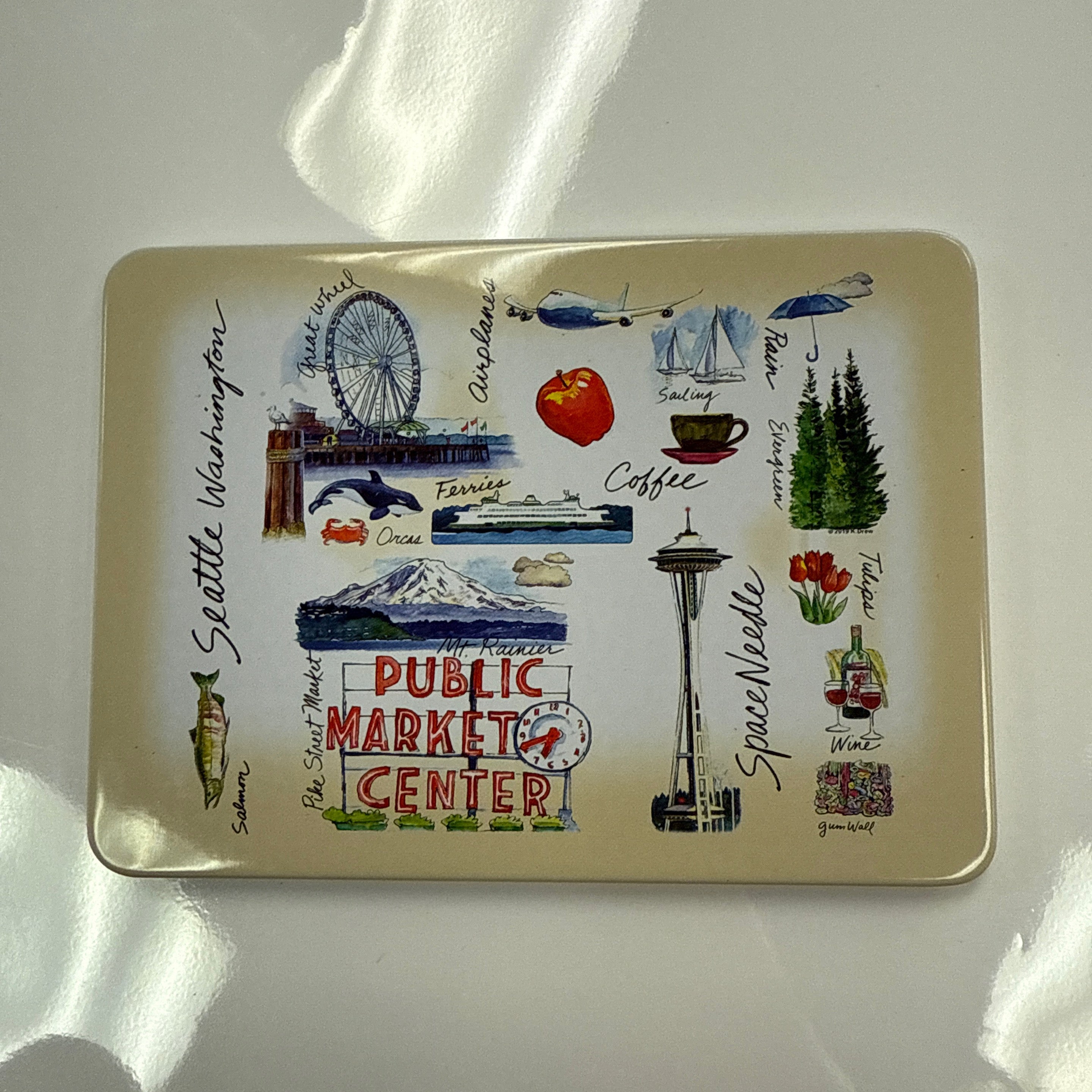 22341 Sea Icons Rect Tin Magnet