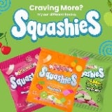 Smarties Squashies Foam Gummy Candies & Smarties Sample Packet Variety-Pack - Sour Cherry & Apple Flavored - Peanut Free & Gluten Free Candy - Soft & Chewy Squashies Candies for Parties & Birthdays