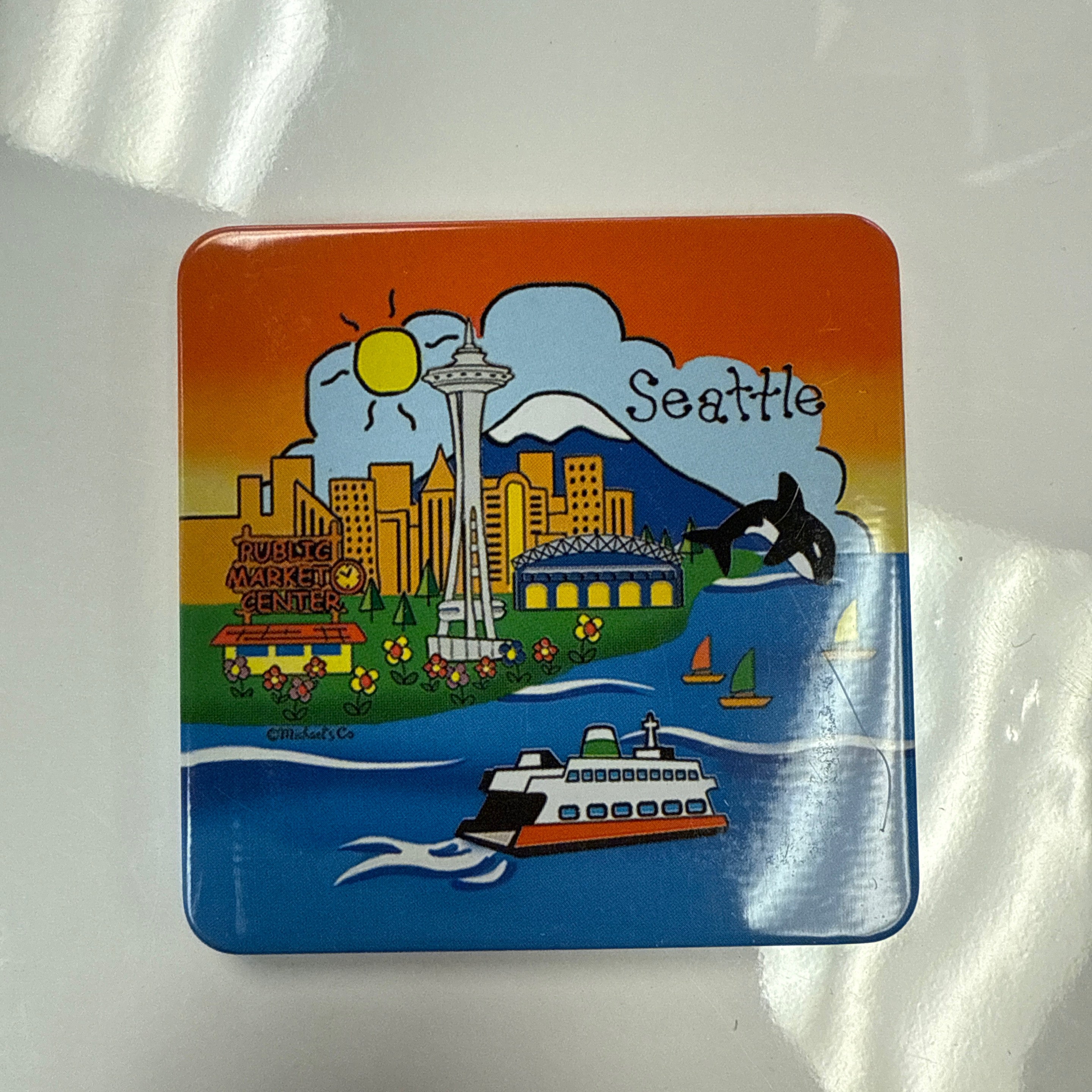 22132 SEA Hpaint 2 1\2" Square Metal Magnet
