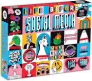 Galison Life Before Social Media 1000 Piece Puzzle, Multicolor