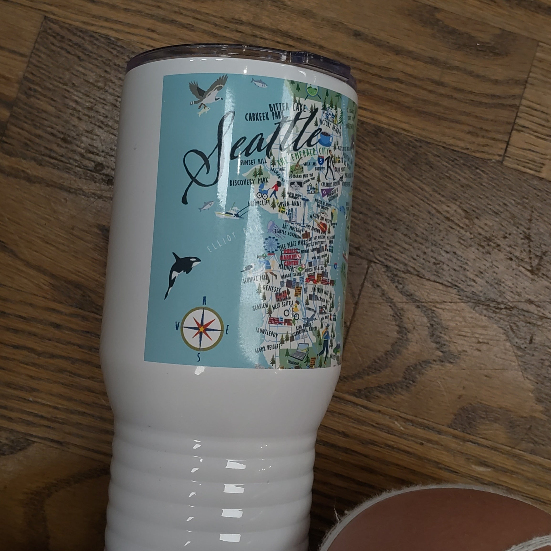 Seattle Map 20 oz S.S. tumbler