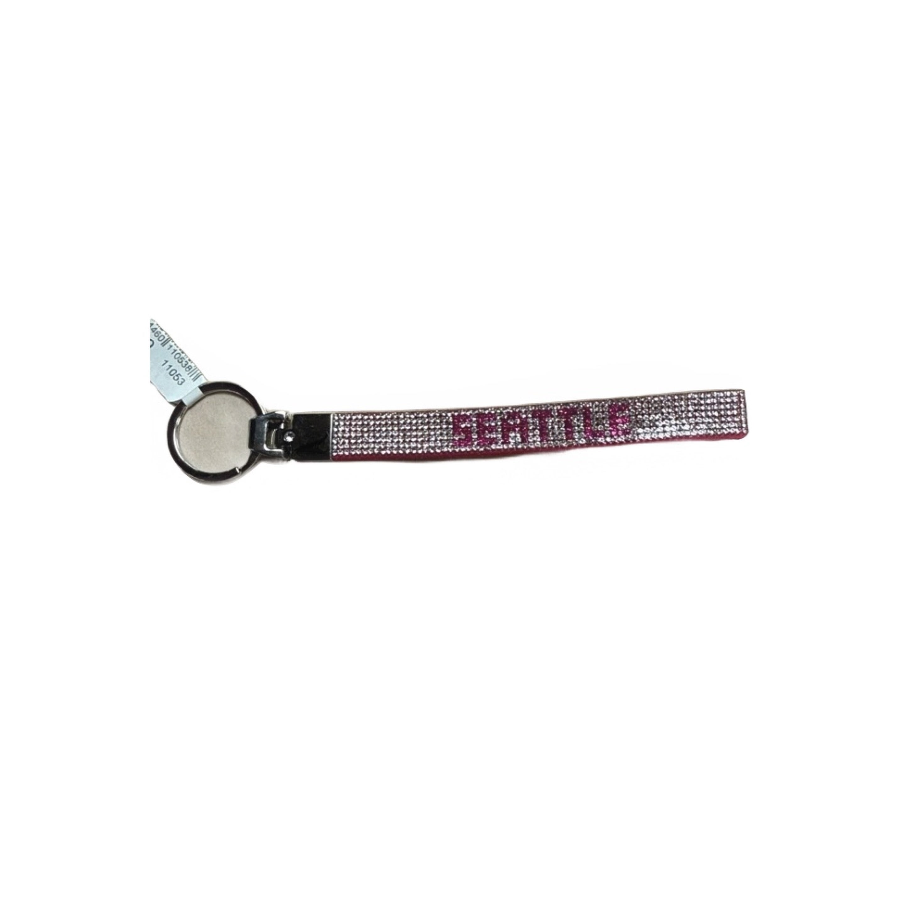 11053 Silver/Pink Rhinestone Wristlet Kc