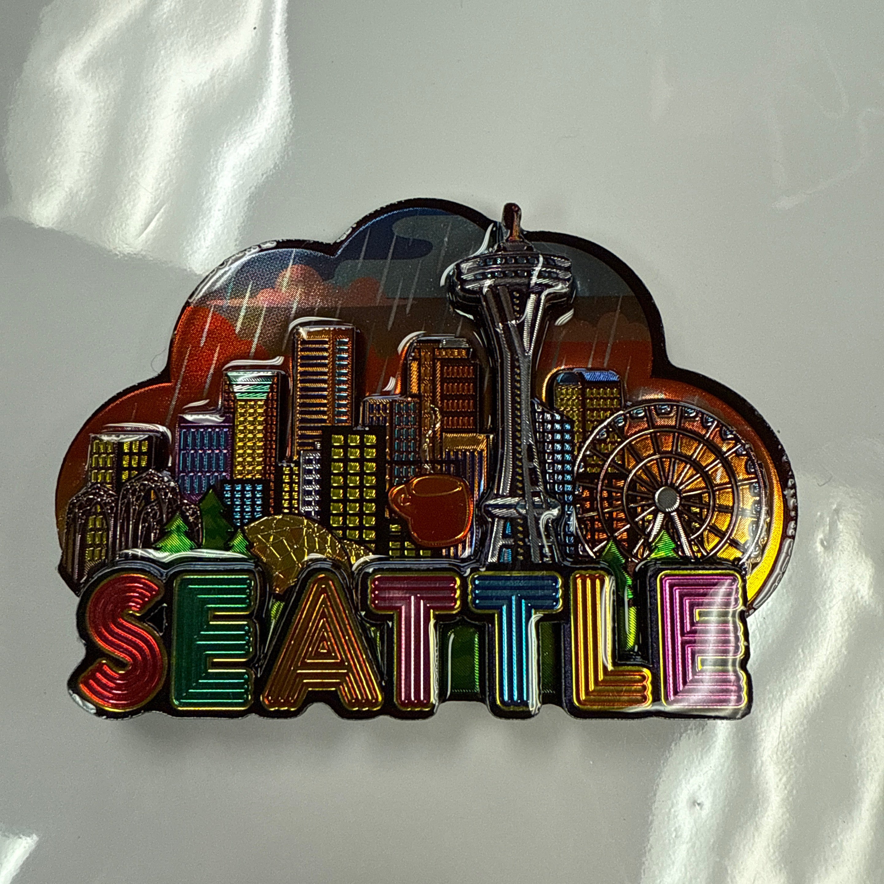 21173 Sea Rain Day MDF Foil Magnet
